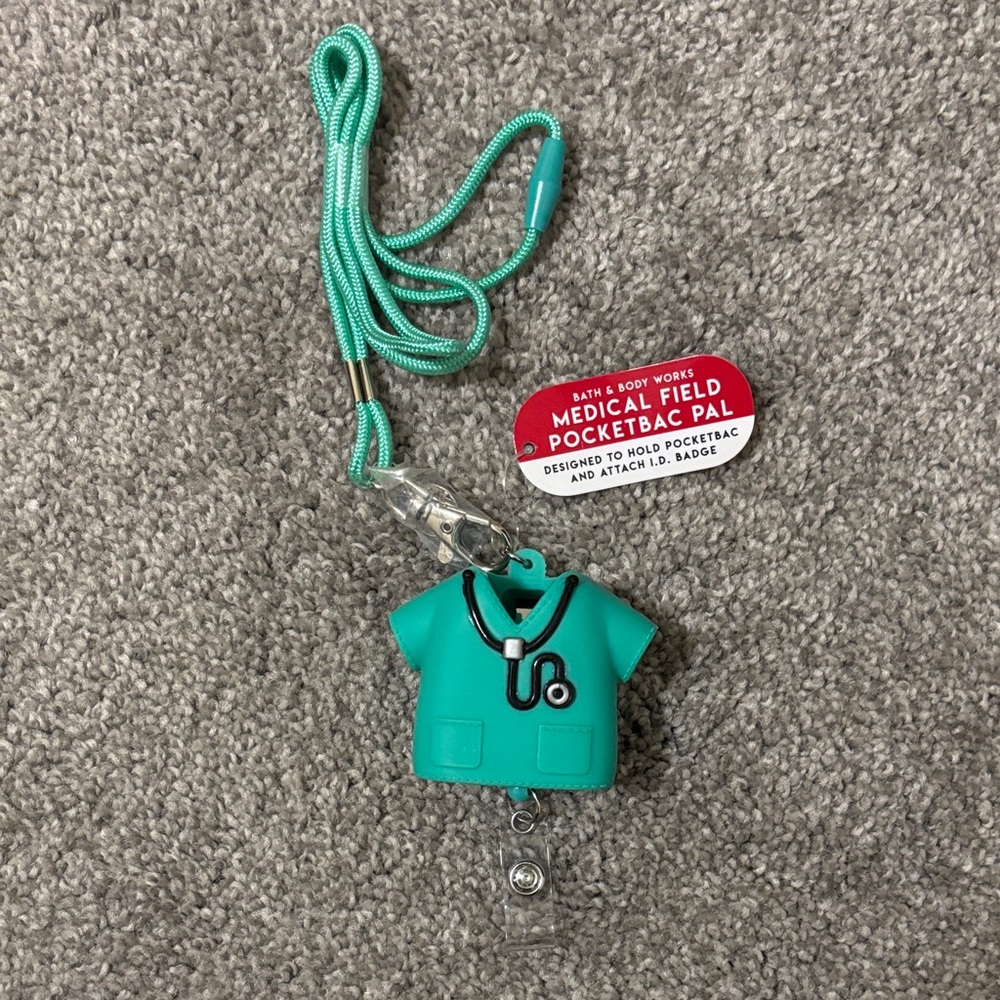 Bath & Body Works Teal Medical Field Pocketbac Pal Lanyard